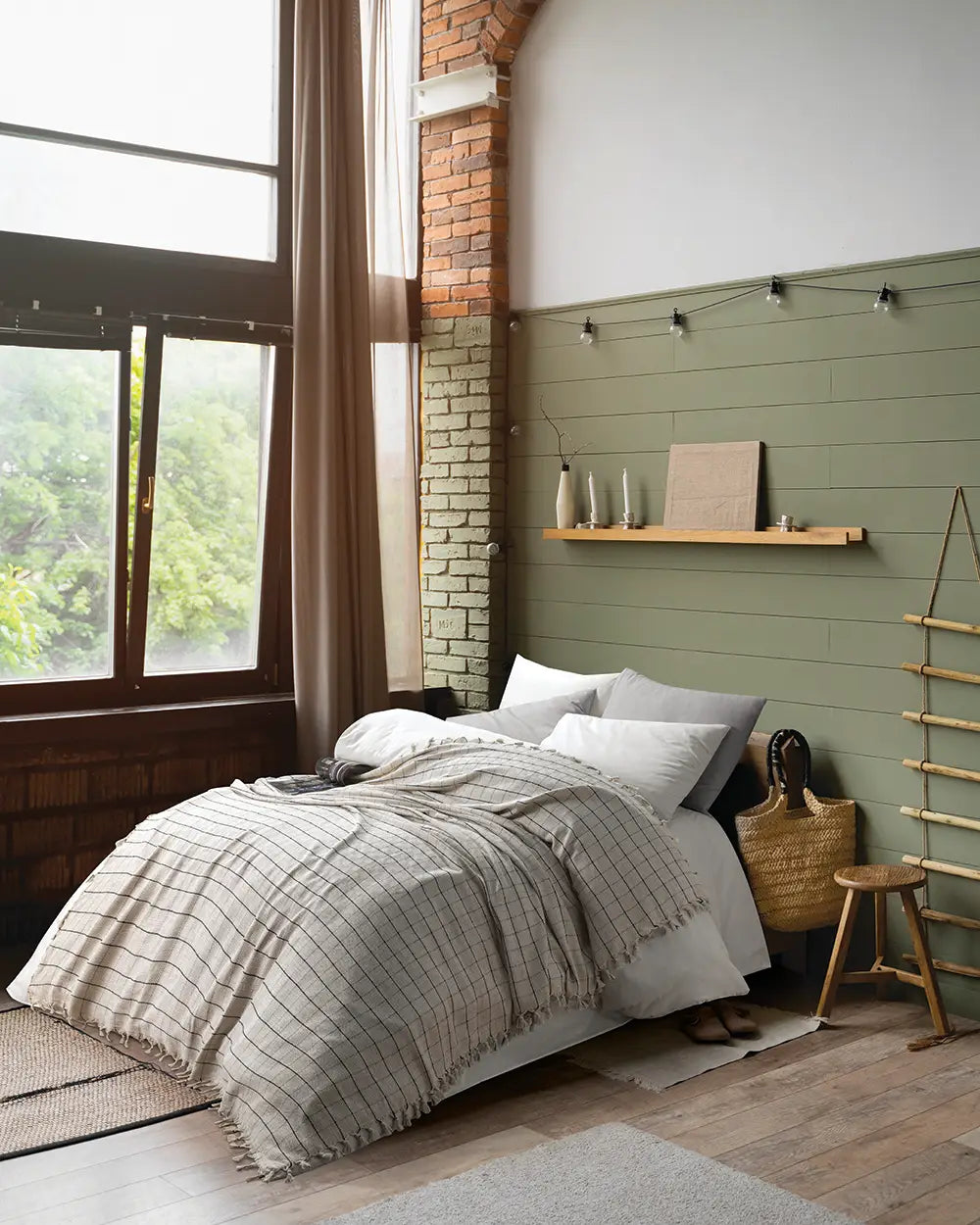 Bedspread Turkish Cotton Blanket Cover Summer Throw Coverlet - Squares