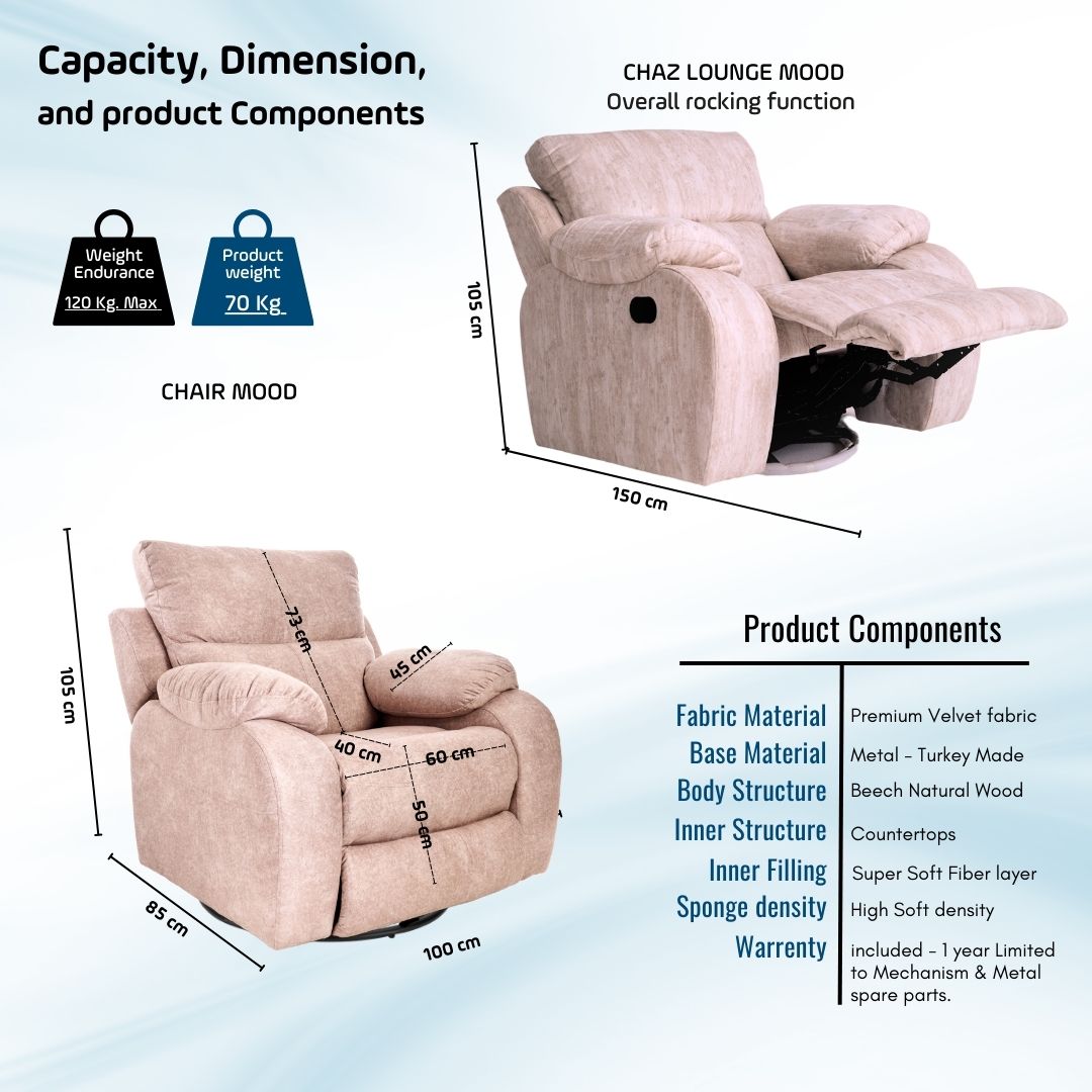 Rocking swivel recliner