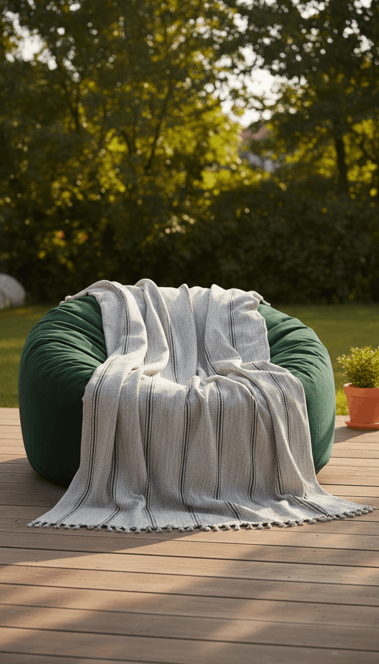 Bedspread Cotton Blanket Bed Cover Coverlet Farmhouse Rustic -Off White striped