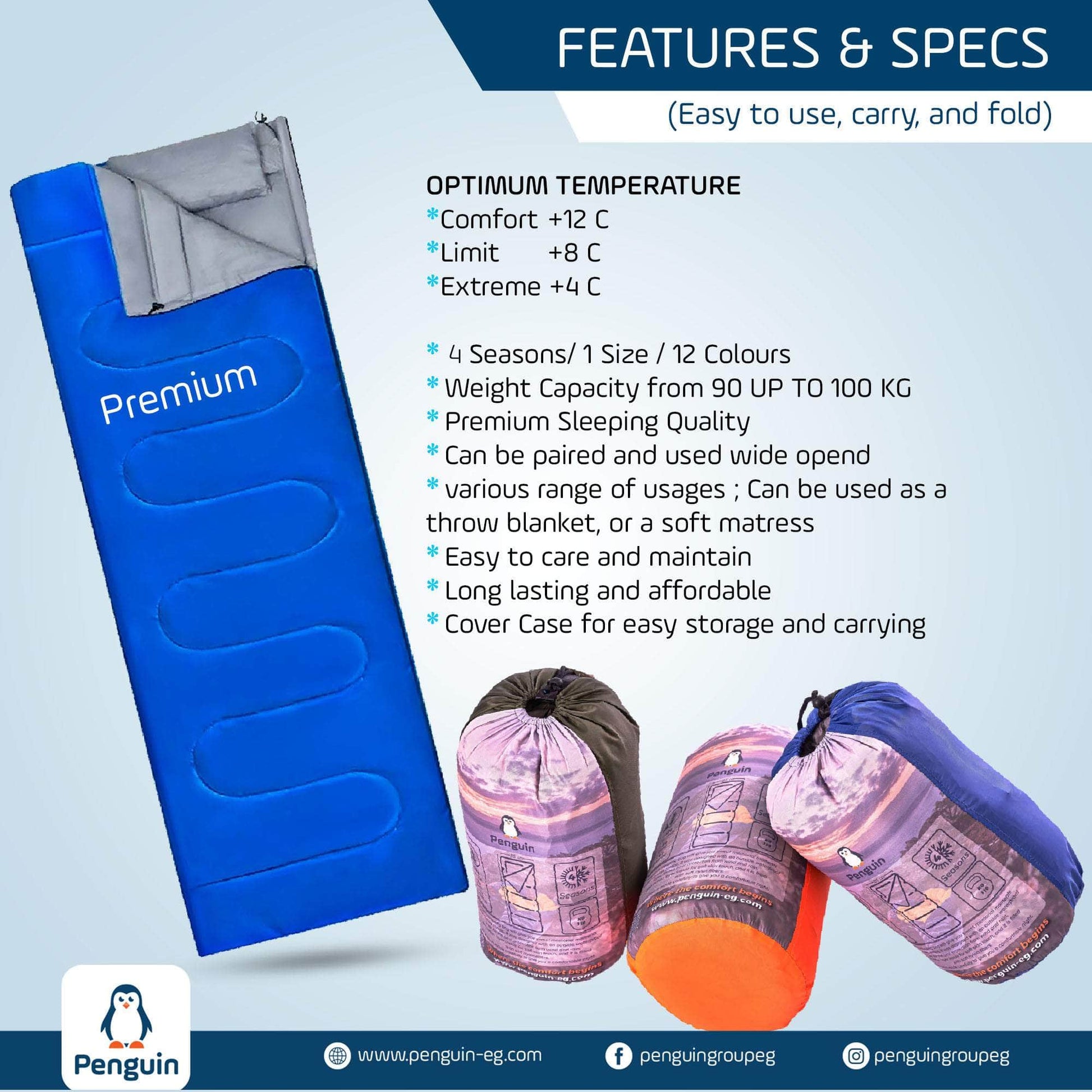 Penguin Camping & Hiking Premium Sleeping Bag