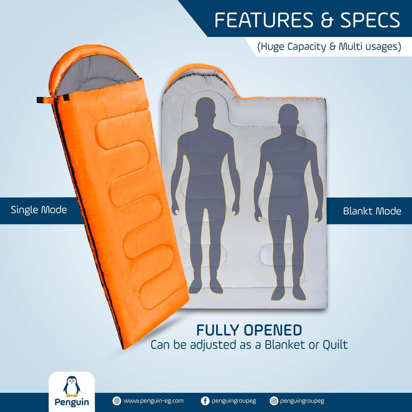 Penguin Camping & Hiking Special Capuchin Sleeping Bag