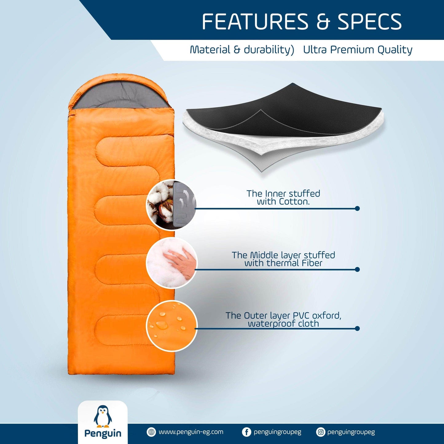 Penguin Camping & Hiking Special Capuchin Sleeping Bag