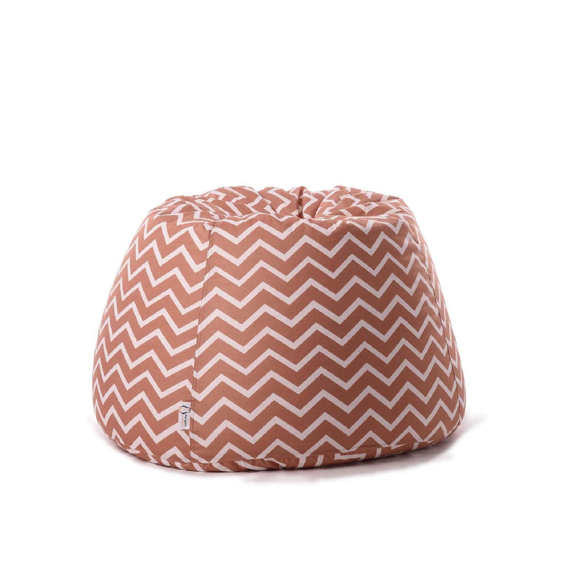 Penguin Group Bean Bags Brown Zigzag Velvet Bean Bag