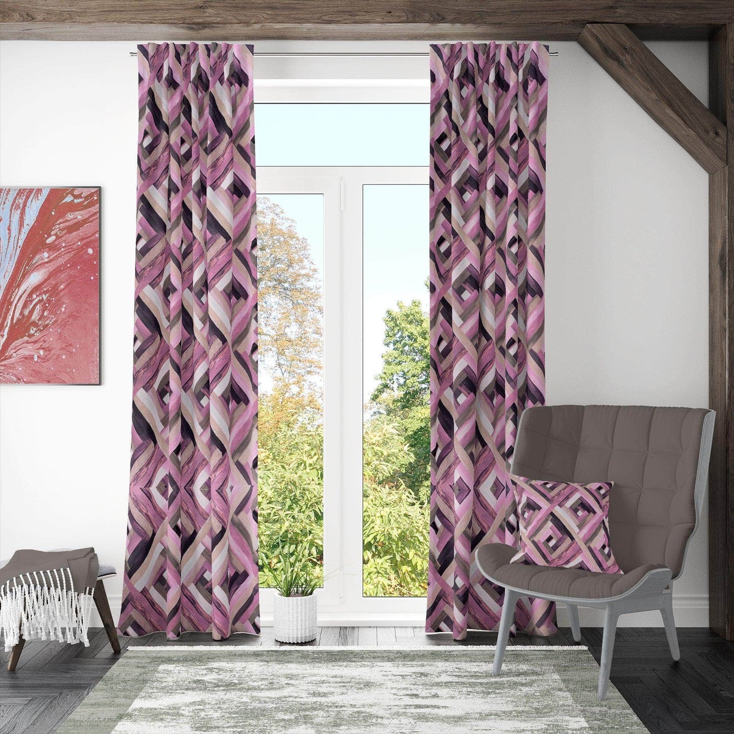 Penguin Group Curtains 250 H × 280 W (cm) Pinky Diamond Rik-Tig Curtain