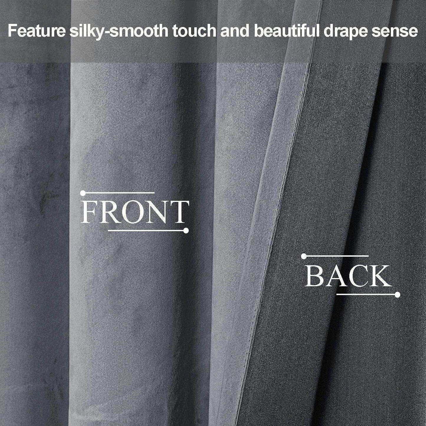 Penguin Group Curtains Grey Velvet RikTig curtain