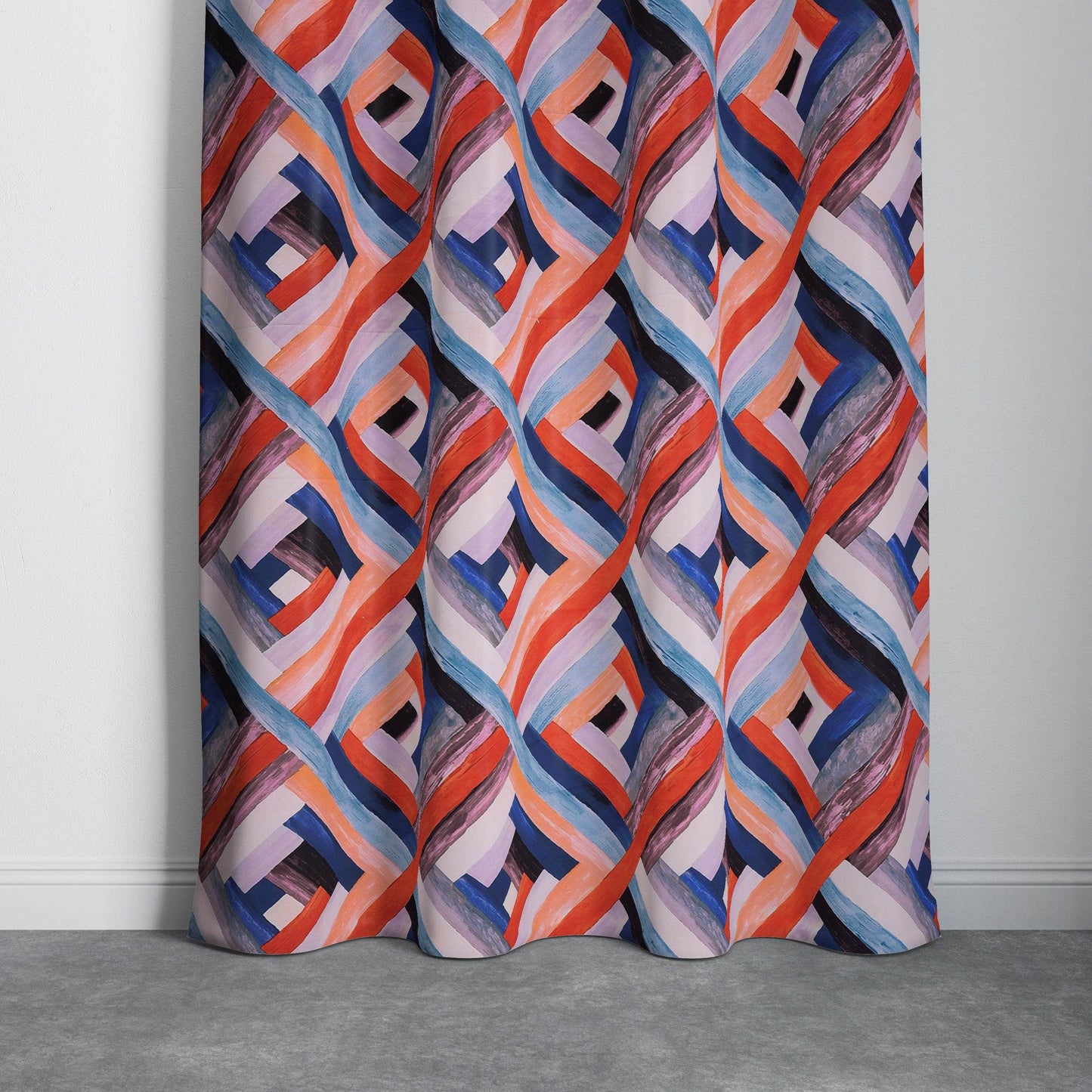 Penguin Group Curtains Orange Blue Diamond Rik-Tig Curtain