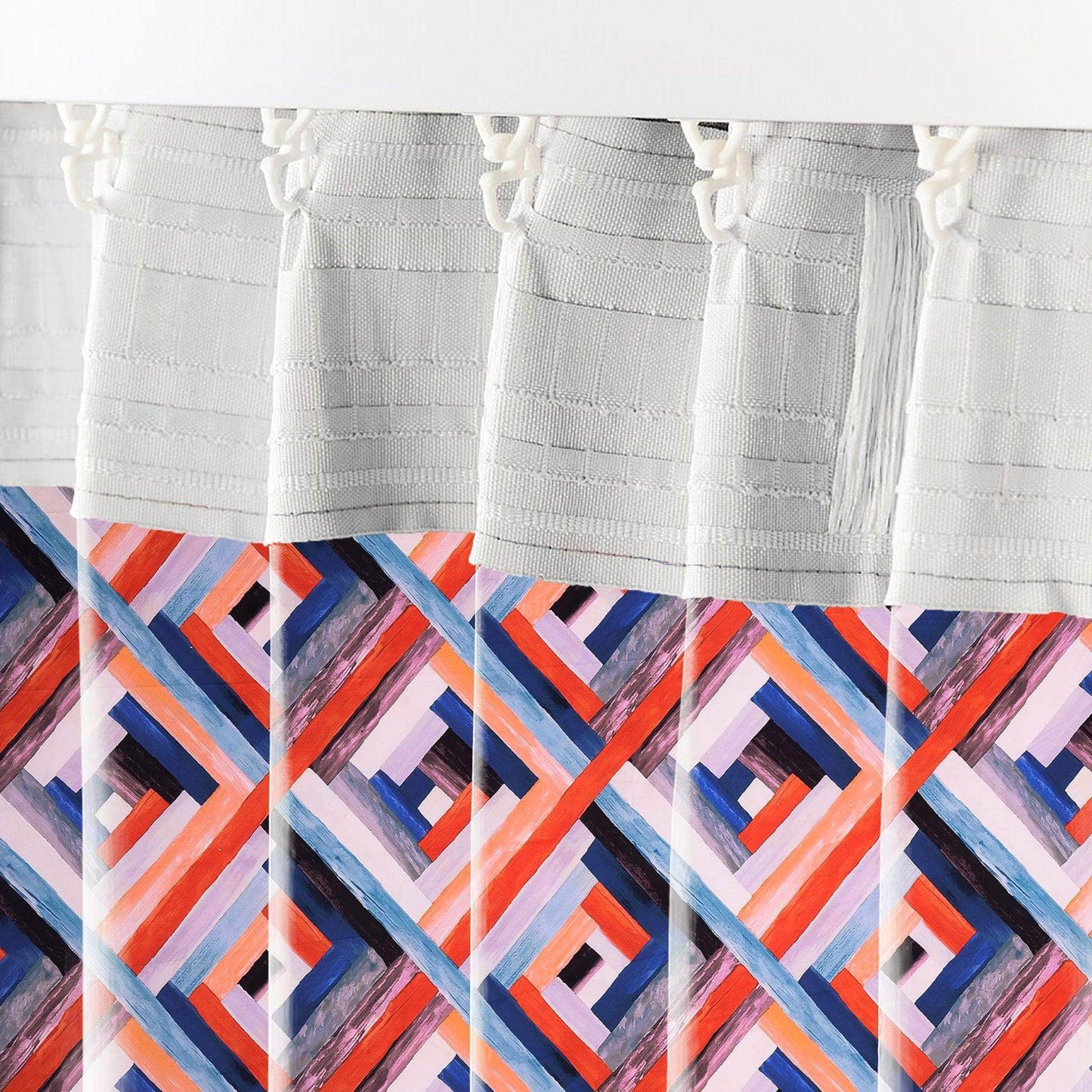 Penguin Group Curtains Orange Blue Diamond Rik-Tig Curtain