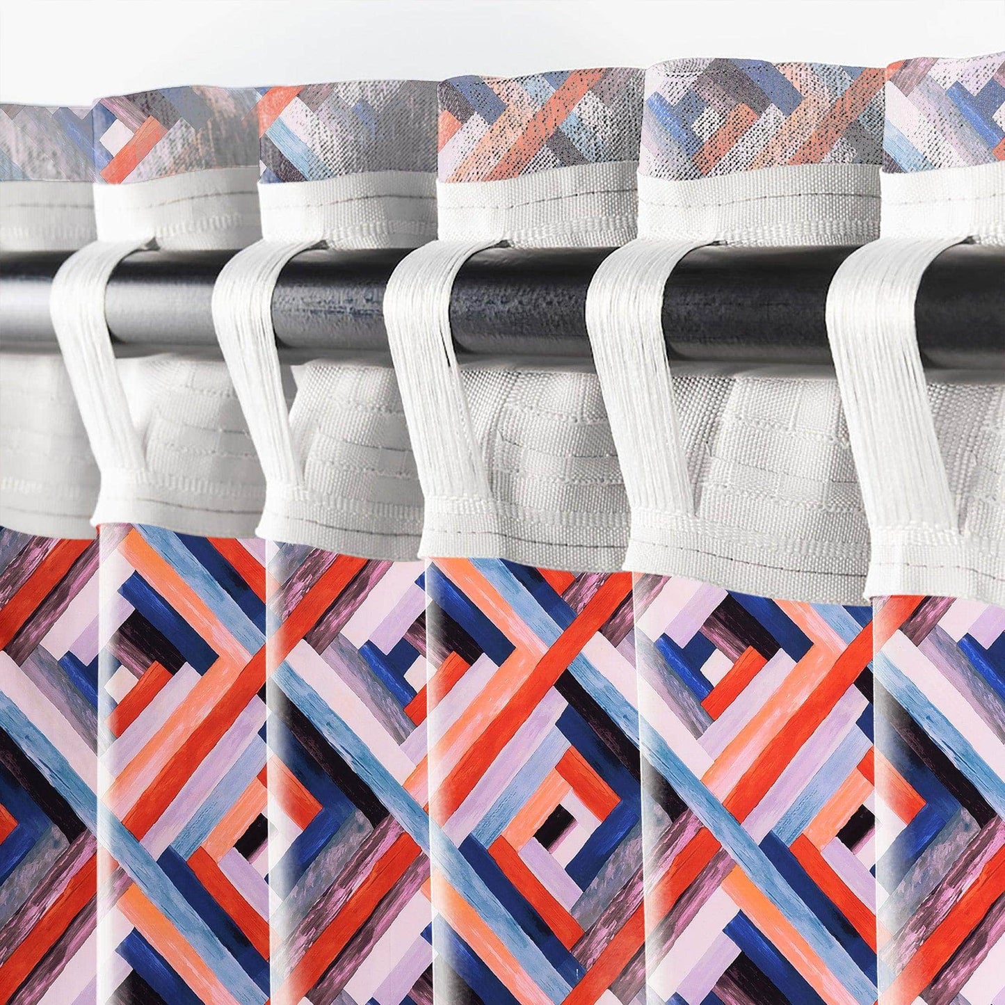 Penguin Group Curtains Orange Blue Diamond Rik-Tig Curtain