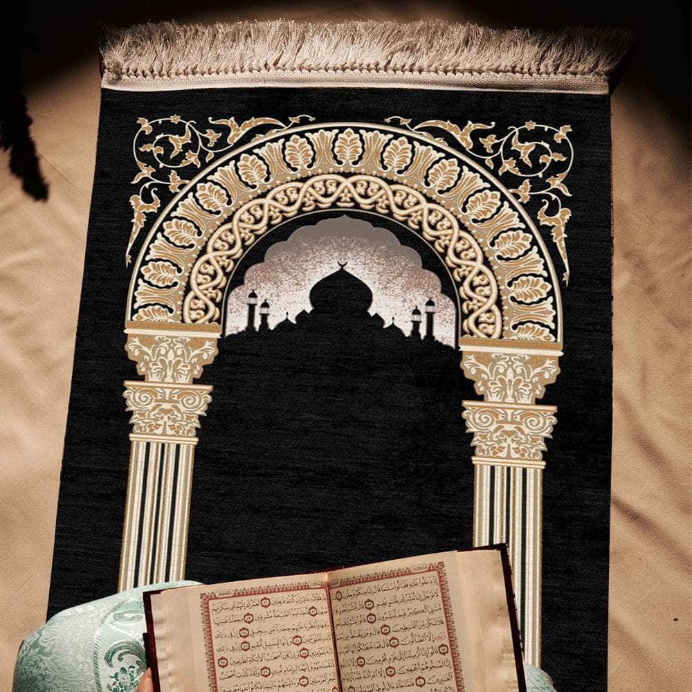 Penguin Group Mosque tassel fringed prayer mat