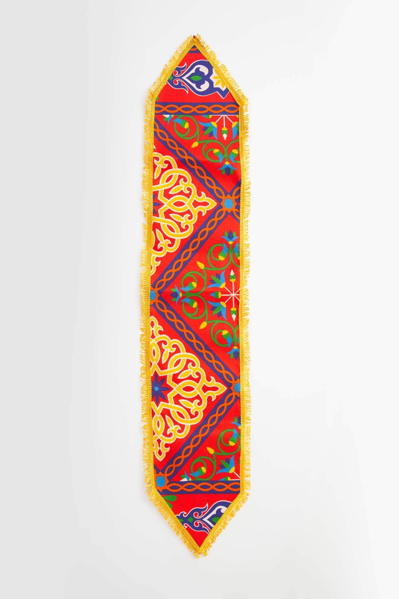 Penguin Group Table Runners Linen Golden Tassel Fringe Table Runner  - 140*25 cm