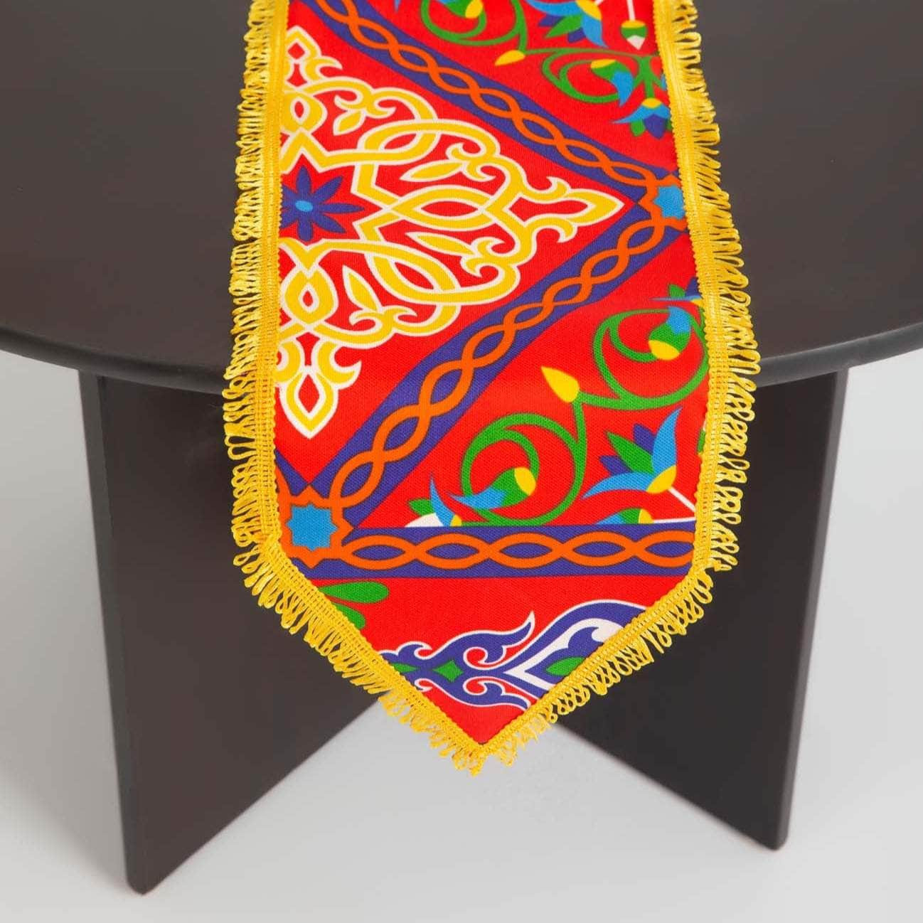 Penguin Group Table Runners Linen Golden Tassel Fringe Table Runner  - 140*25 cm