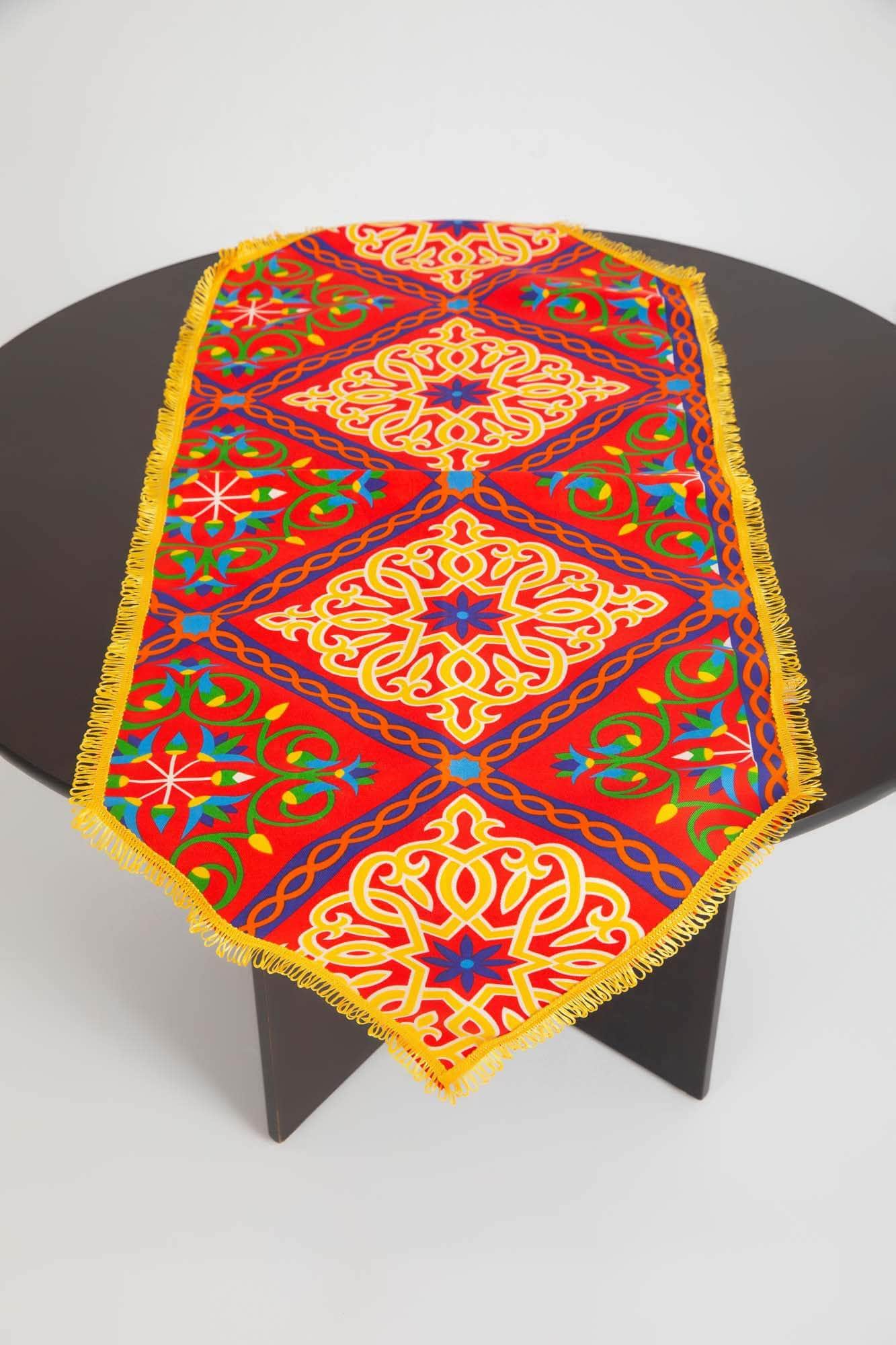 Penguin Group Table Runners Linen Golden Tassel Fringe Table Runner  - 160*60 cm