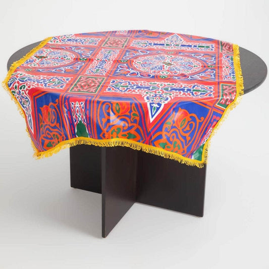 Penguin Group Tablecloth Plastic Golden Tassel fringe Tablecloth - 100*135