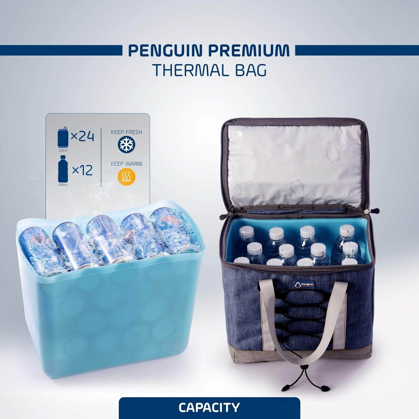 Penguin Group Thermal Bag 15 Liters, Exotic Jeans 3X Insulated thermal Bag