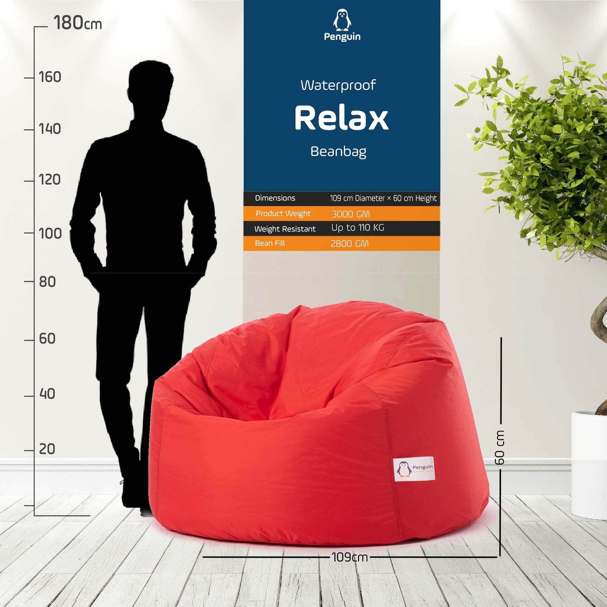 Penguin Group Waterproof Bean Bags Relax Waterproof Bean bag