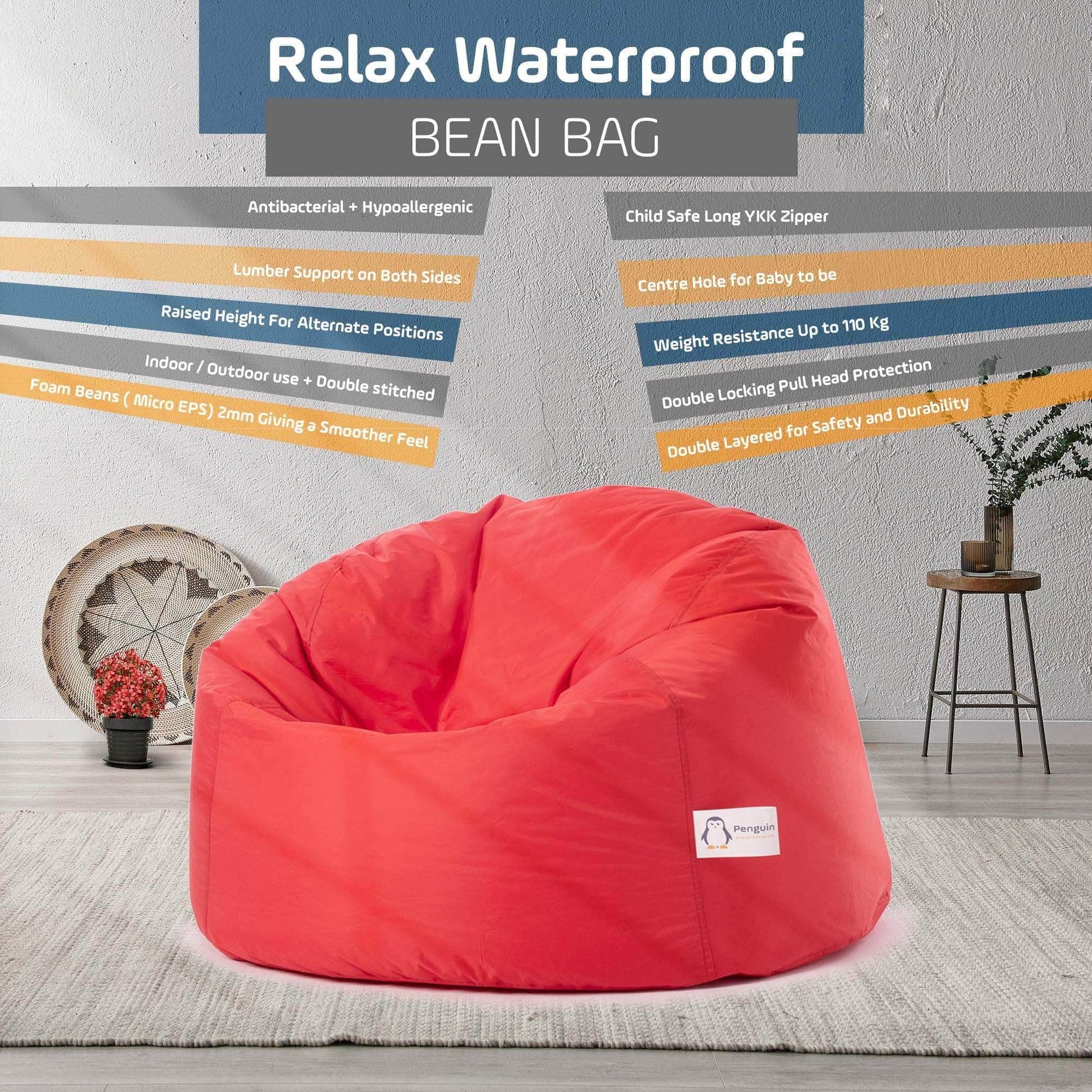 Penguin Group Waterproof Bean Bags Relax Waterproof Bean bag