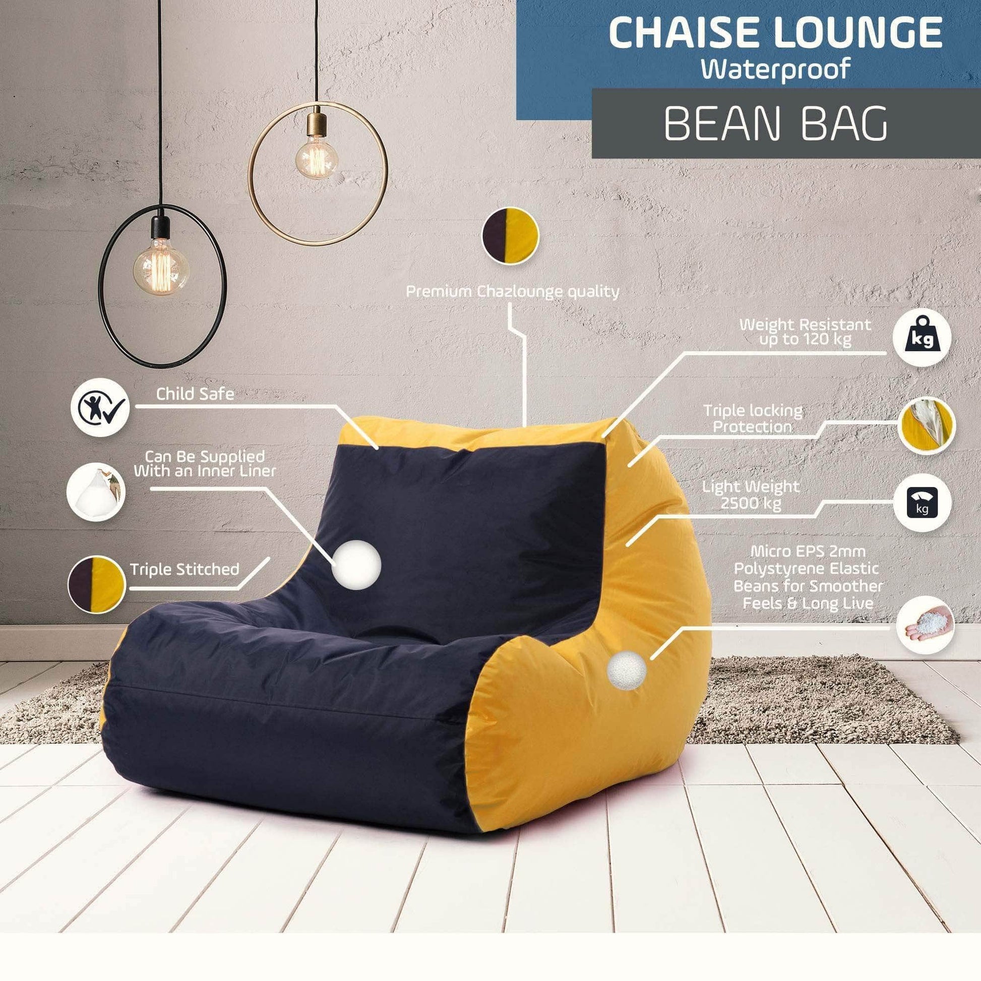 Penguin Group Waterproof Bean Bags Waterproof Chaise Lounge