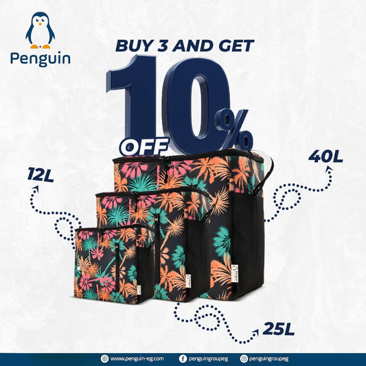 Penguin Tropical Cooler Bag Bundle – Set of 3 (12L, 25L, 40L) with 10% Discount