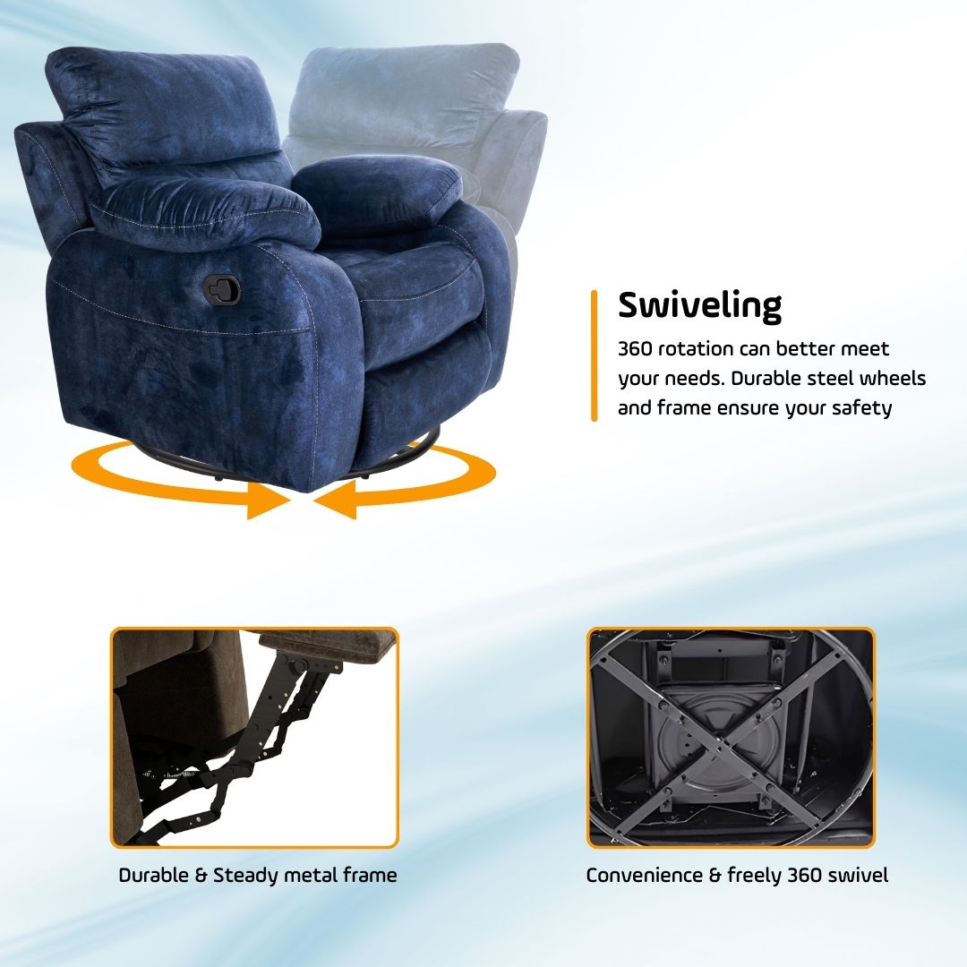 Rocking swivel recliner