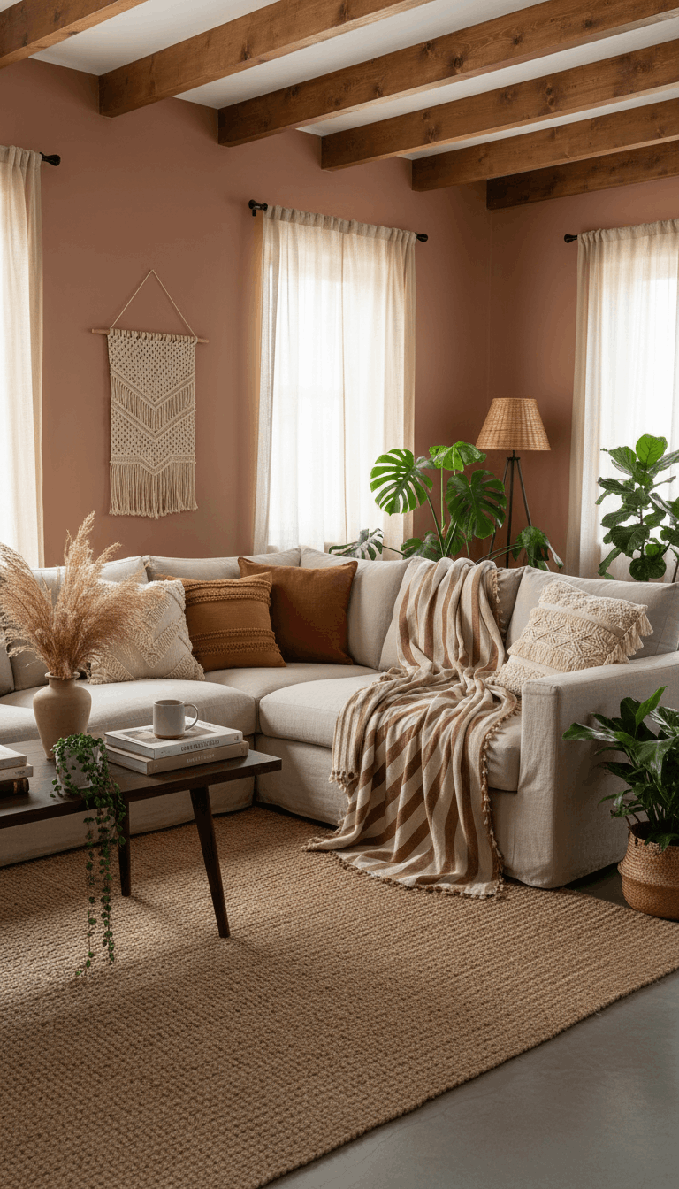 Bedspread Turkish Cotton Blankets Cover Summer Coverlet - Beige and Brown striped