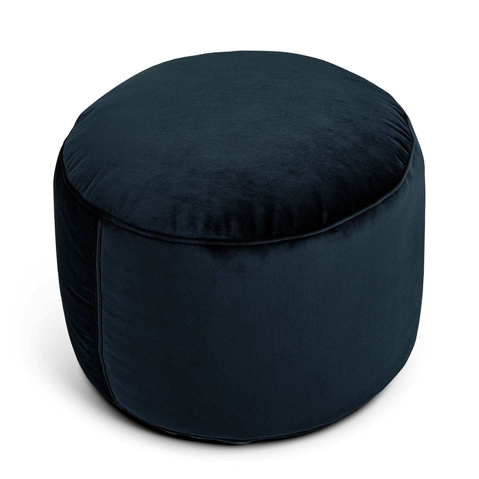 Penguin Group Bean Bags Black / Medium ( 30 H × 40 D) Velvet Pouf Beanbag