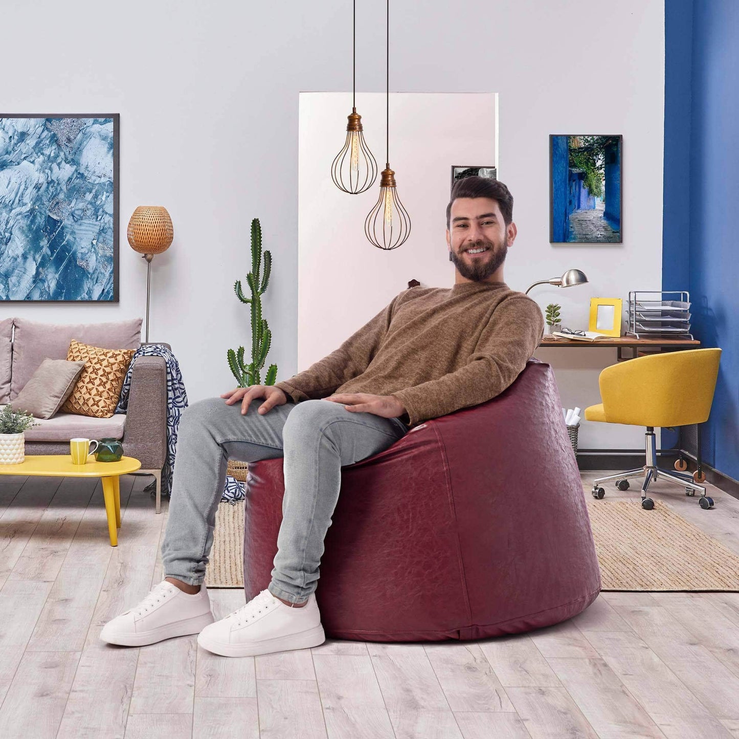 Penguin Group Bean Bags Premium Leather Bean Bag