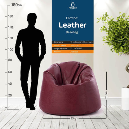 Penguin Group Bean Bags Premium Leather Bean Bag