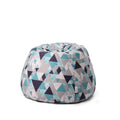 Triangle Velvet Patterned Bean bag