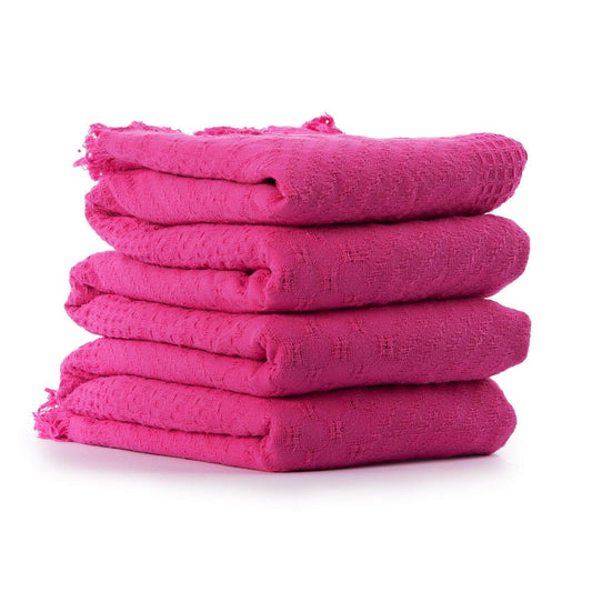 Penguin Group Blanket & Duvet Fuchsia Solid Tassel Fringe Throw Blanket 240 cm2