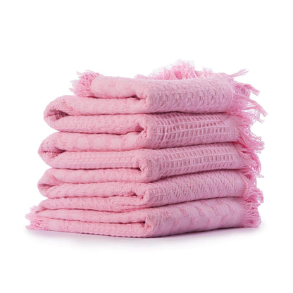 Penguin Group Blanket & Duvet Pink Solid Tassel Fringe Throw Blanket 240 cm2