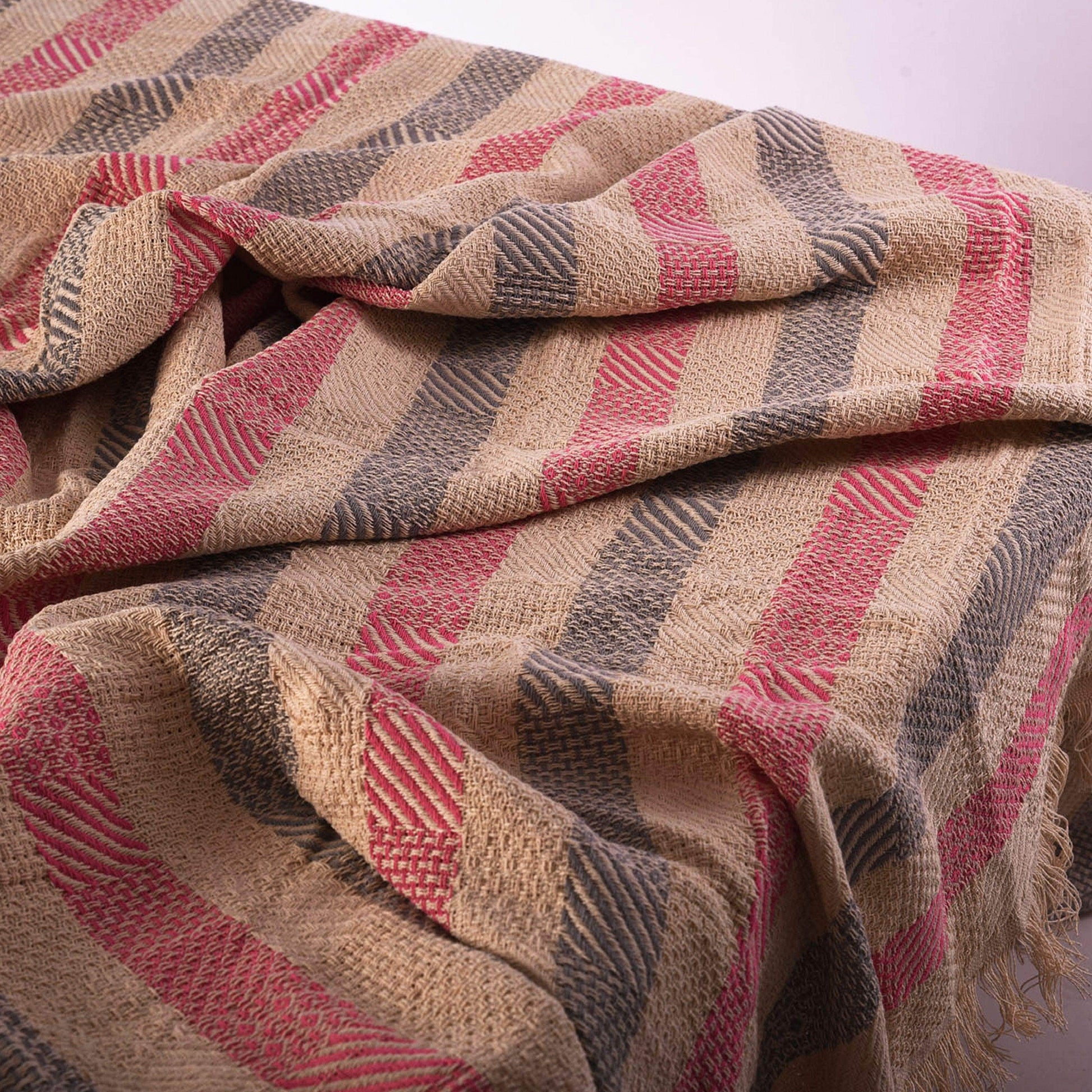 Penguin Group Blanket & Duvet Pink Tassel Fringe Blanket