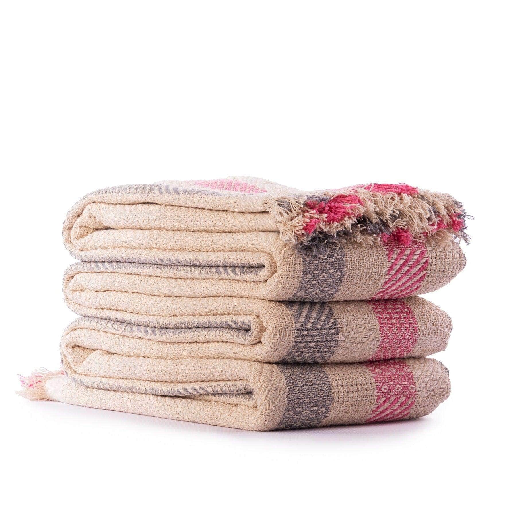 Penguin Group Blanket & Duvet Pink Tassel Fringe Blanket