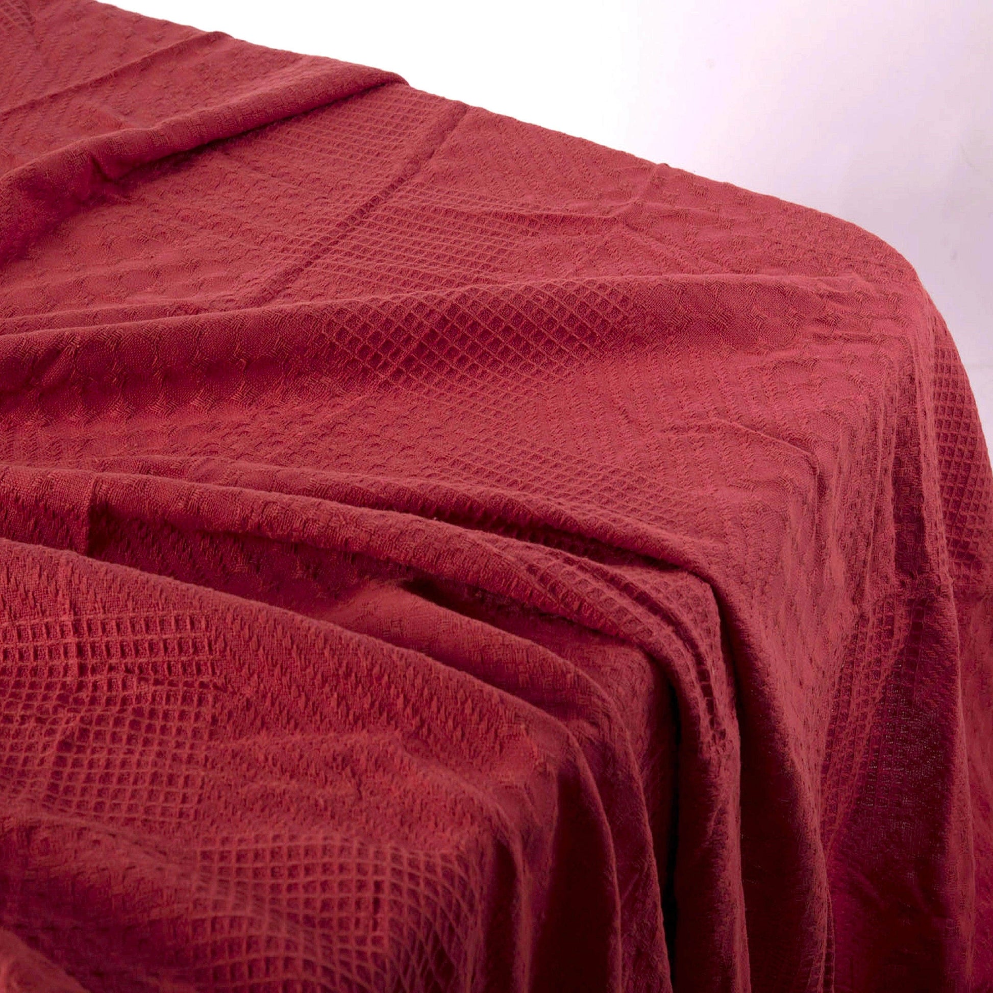 Penguin Group Blanket & Duvet Red Solid Tassel Fringe Throw Blanket 240 cm2