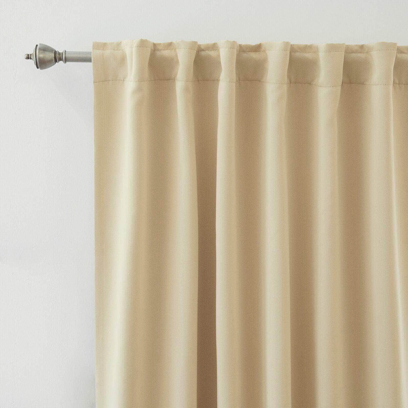 Penguin Group Curtains 250 H × 140 W (cm) Beige Velvet RikTig curtain