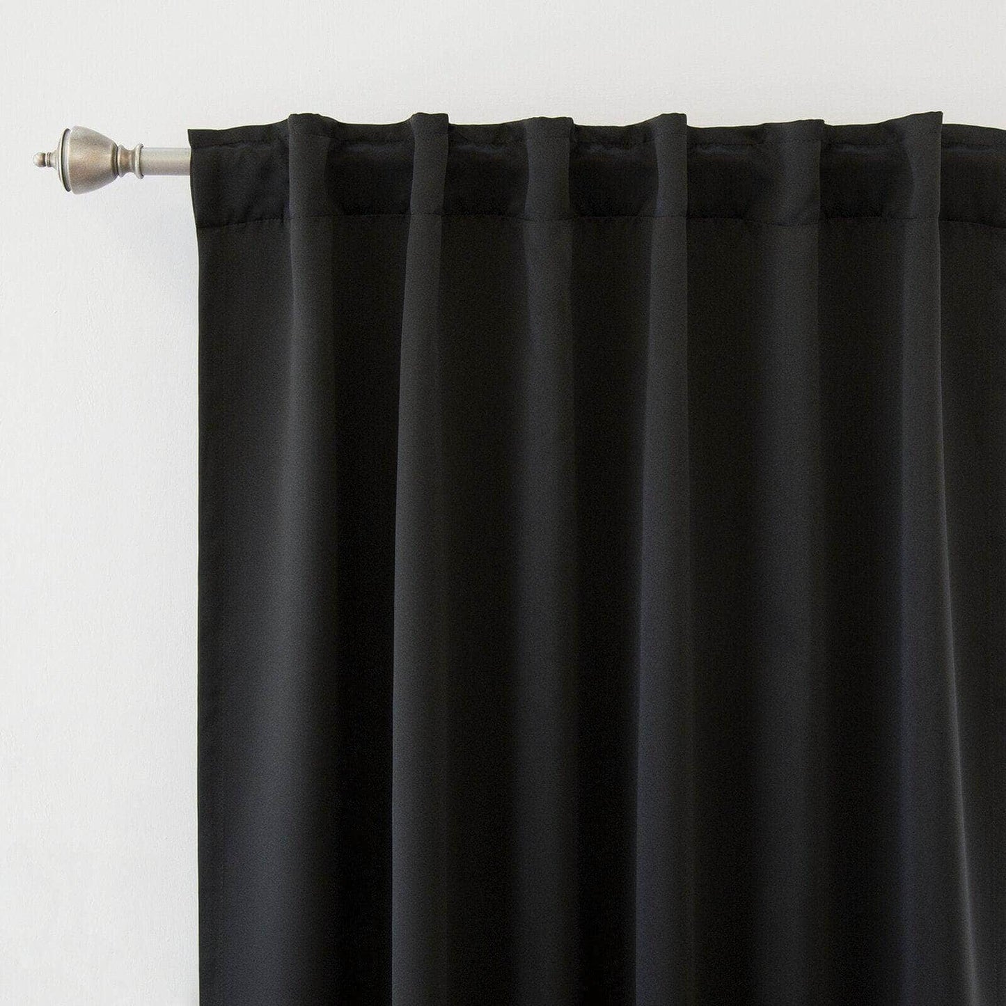 Penguin Group Curtains 250 H × 140 W (cm) Black Velvet RikTig curtain
