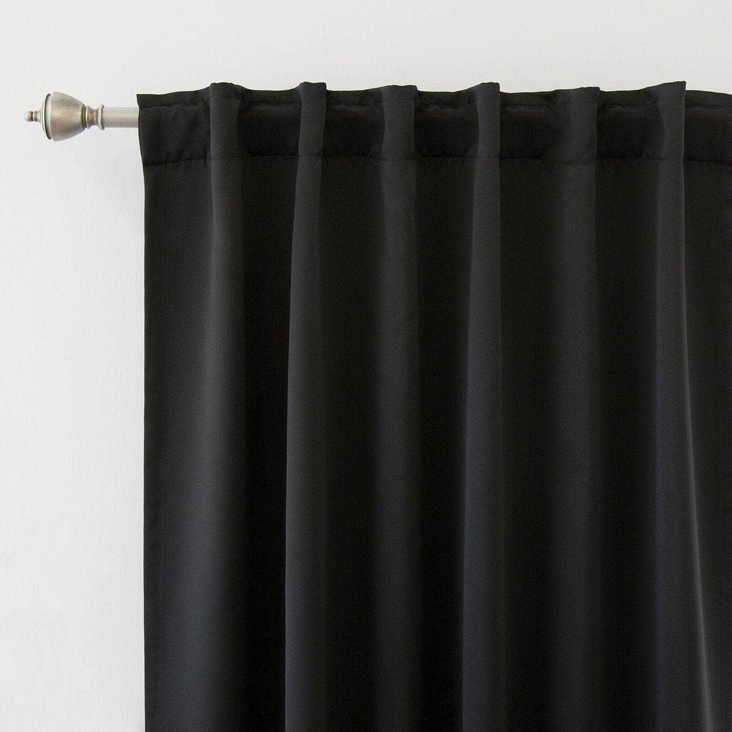 Penguin Group Curtains 250 H × 140 W (cm) Black Velvet RikTig curtain