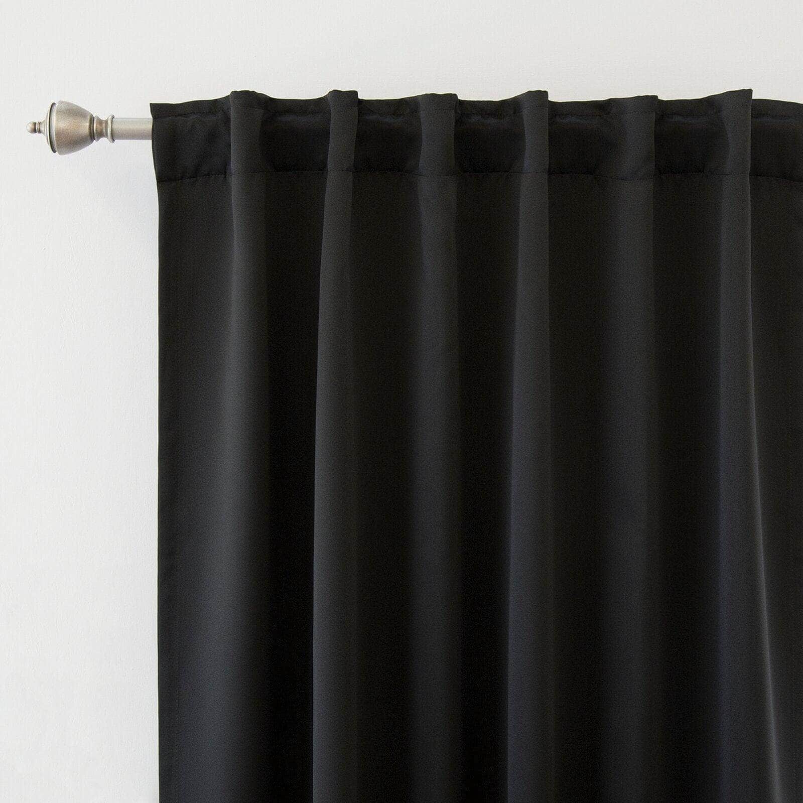 Penguin Group Curtains 250 H × 140 W (cm) Black Velvet RikTig curtain