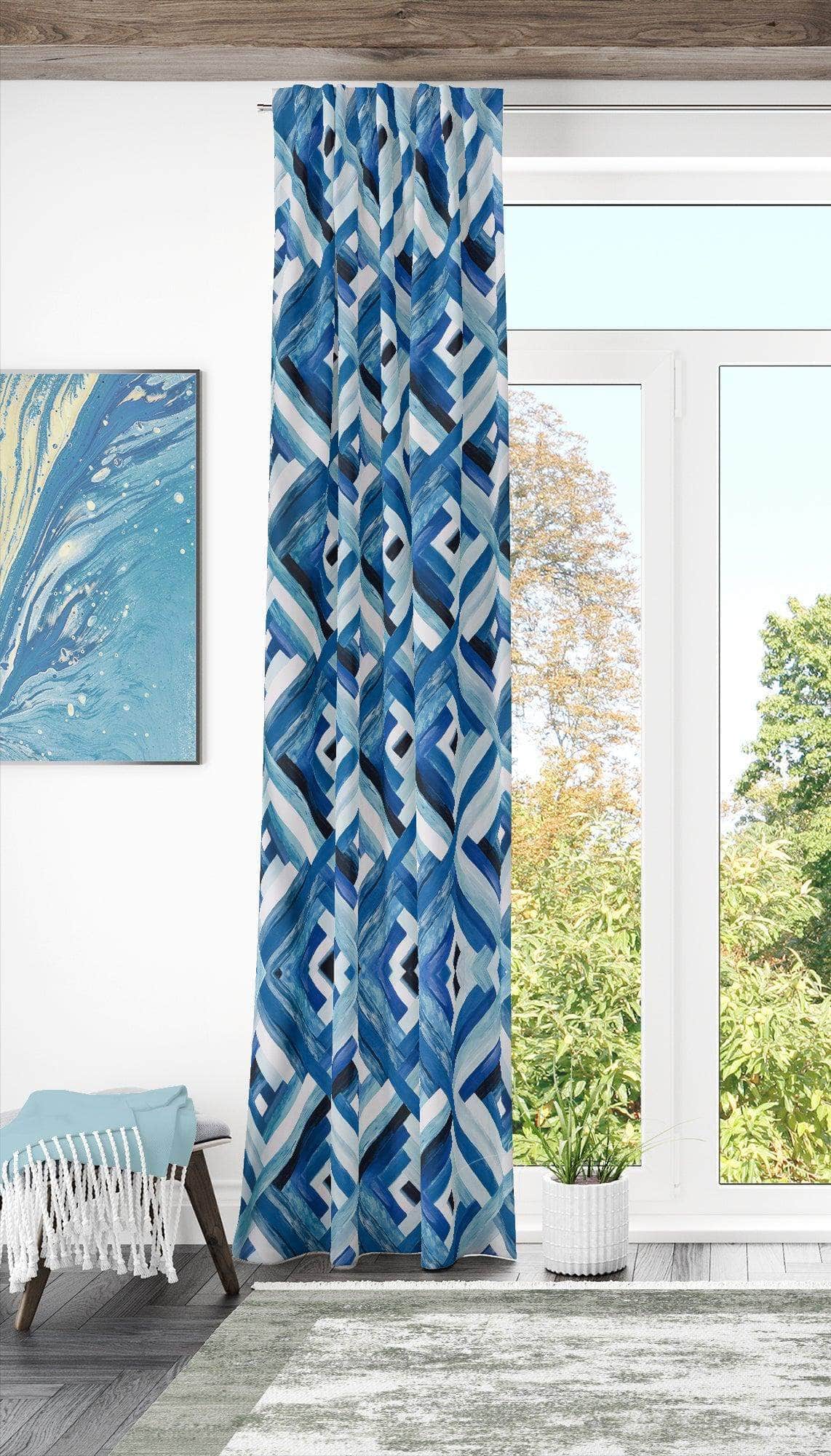 Penguin Group Curtains 250 H × 140 W (cm) Blue Diamond Rik-Tig Curtain