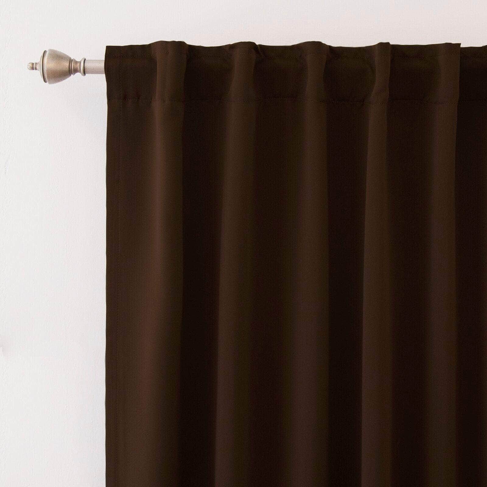 Penguin Group Curtains 250 H × 140 W (cm) Dark Brown Velvet RikTig curtain