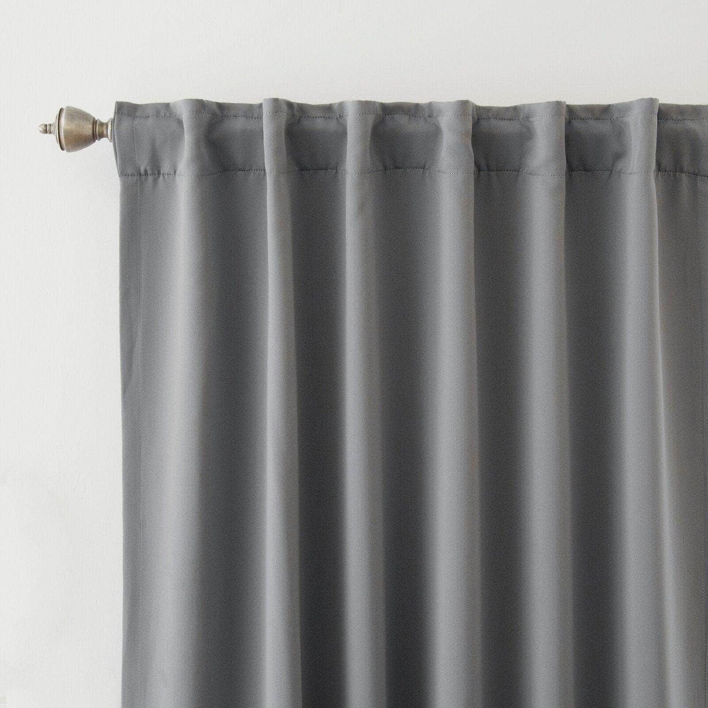 Penguin Group Curtains 250 H × 140 W (cm) Grey Velvet RikTig curtain