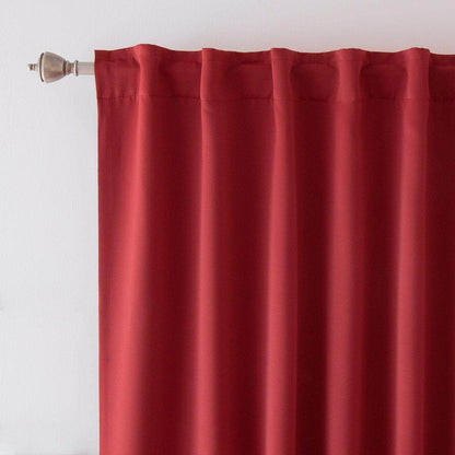 Penguin Group Curtains 250 H × 140 W (cm) Red Classic Velvet RikTig curtain