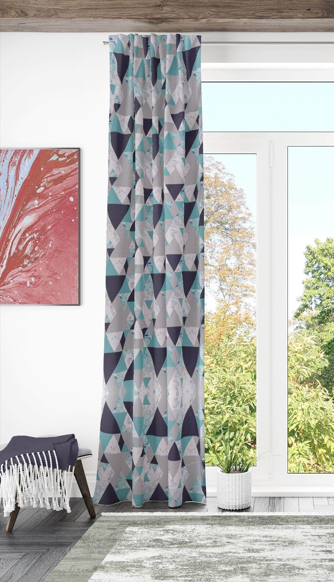Penguin Group Curtains 250 H × 140 W (cm) Triangle Velvet Rik-Tig Curtain