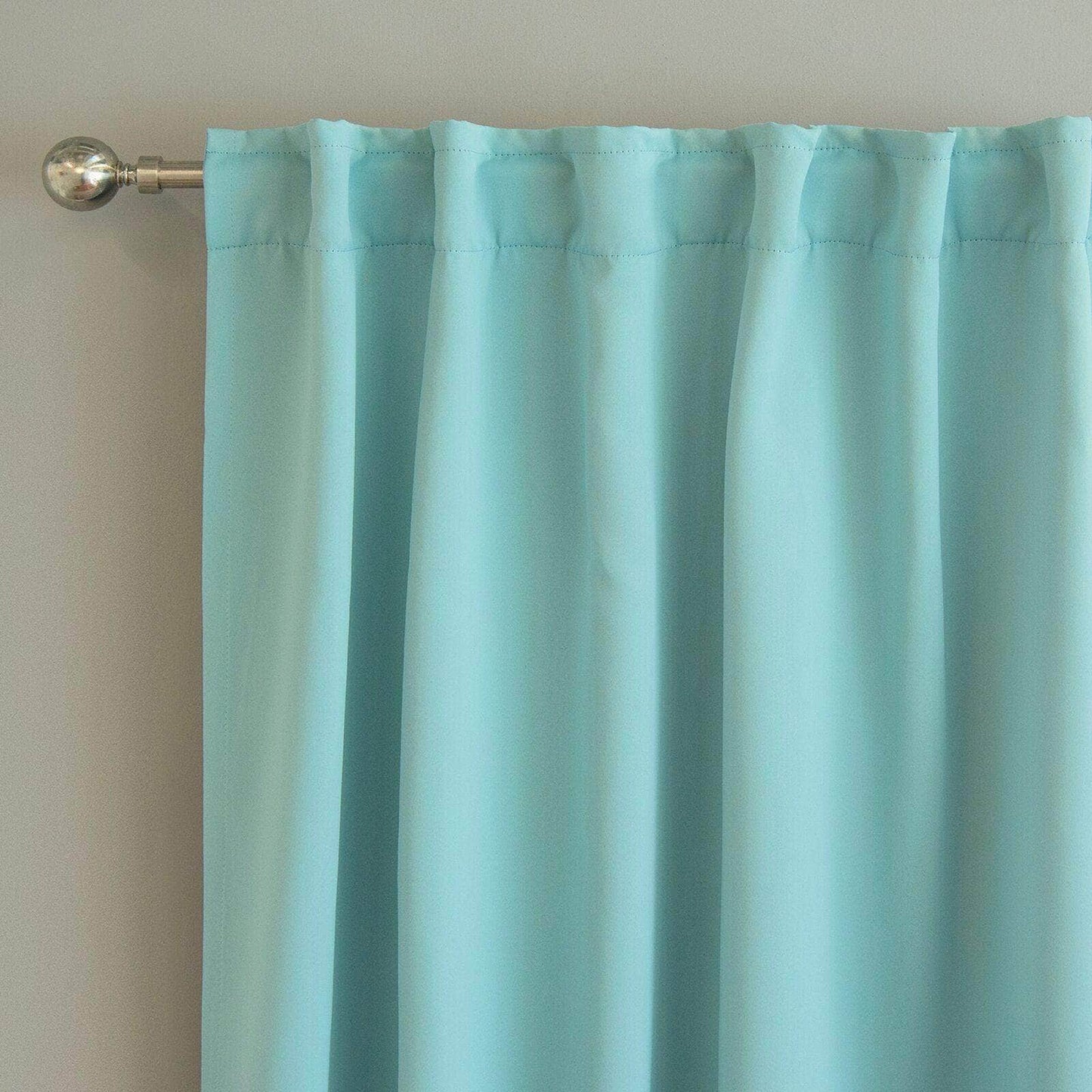 Penguin Group Curtains 250 H × 140 W (cm) Turquoise Velvet RikTig curtain