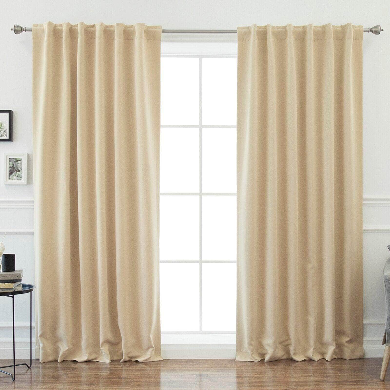 Penguin Group Curtains 250 H × 280 W (cm) Beige Velvet RikTig curtain