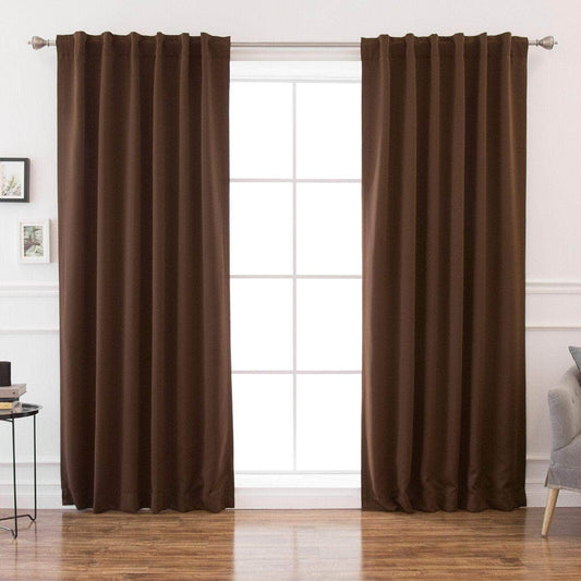 Penguin Group Curtains 250 H × 280 W (cm) Dark Brown Velvet RikTig curtain