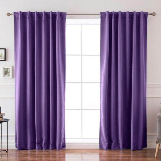 Penguin Group Curtains 250 H × 280 W (cm) Dark Mauve Velvet RikTig curtain