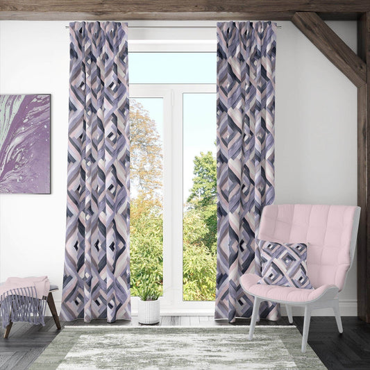 Penguin Group Curtains 250 H × 280 W (cm) Grey Diamond Rik-Tig Curtain