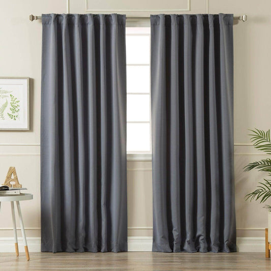 Penguin Group Curtains 250 H × 280 W (cm) Grey Velvet RikTig curtain