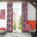 Orange Blue Diamond Rik-Tig Curtain