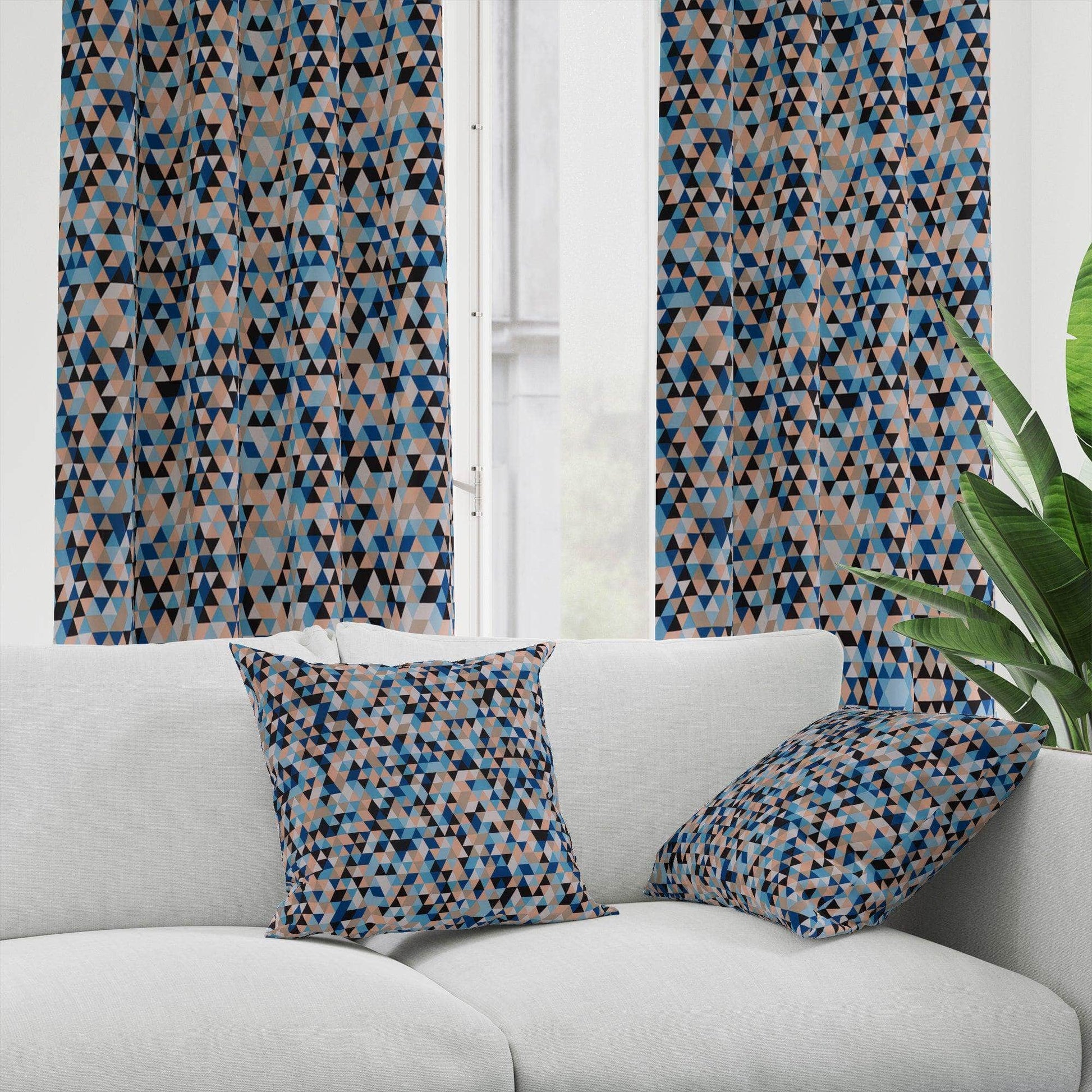 Penguin Group Curtains Cyan Velvet Broken Glass Rik-Tig Curtain
